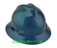 Extreme Hardhats Oilfield carbon Fiber checks silver black Hard Hat